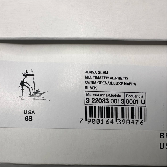 SCHUTZ Black Jenna Glam Rhinestone Heels Size 8 NWT - Picture 11 of 11